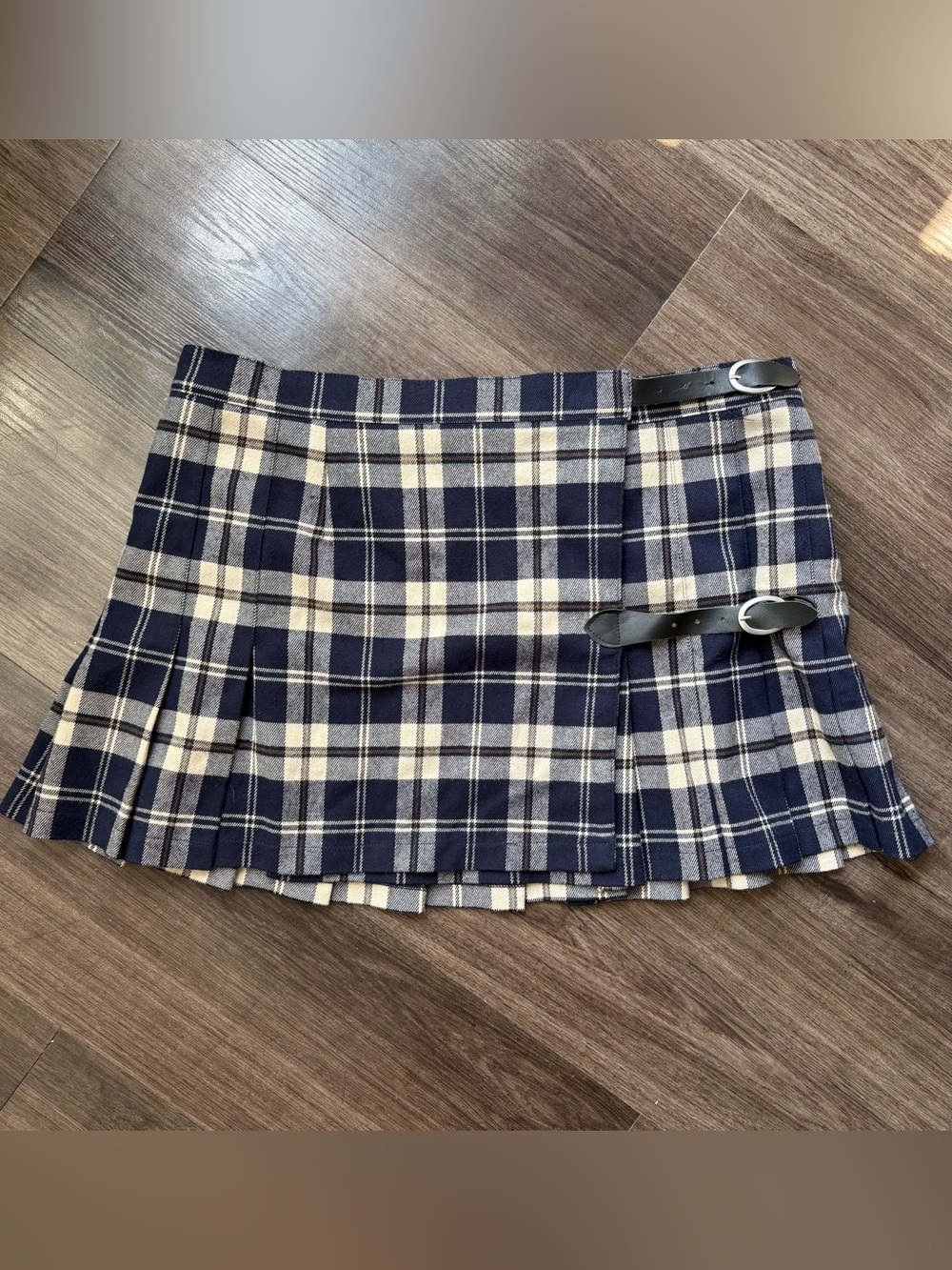 Brandy Melville | Pleated Mini Skirt with Buckle Detail